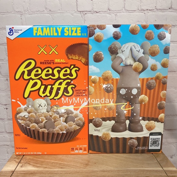 KAWS Other Kaws Reeses Puffs Cereal Family Size Limited Edition